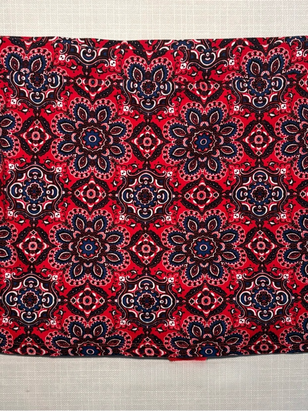 Jones New York Red Paisley Skort Stretch Pull on Mini Golf Tennis Chic - Picture 5 of 6